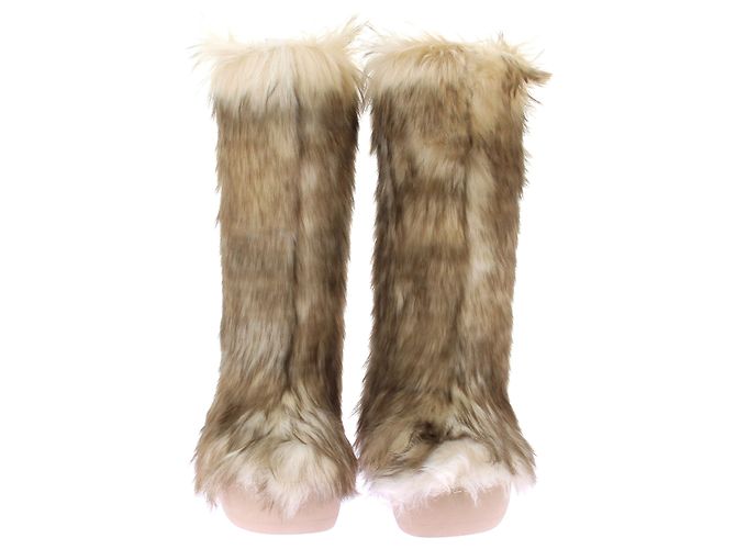 Autre Marque Botas de piel sintética Beige - vista 4