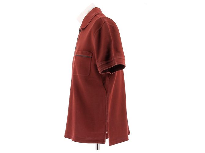 Polo Berluti in cotone rosso - vista 4