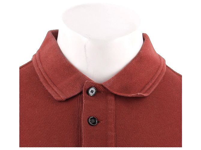Polo Berluti in cotone rosso - vista 5
