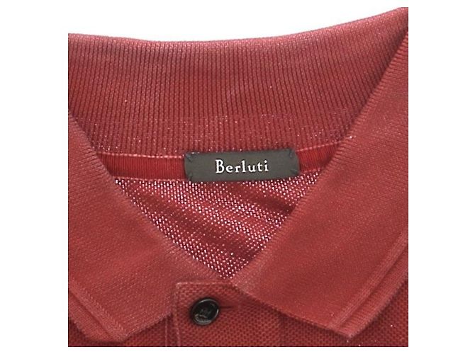 Polo Berluti in cotone rosso - vista 6