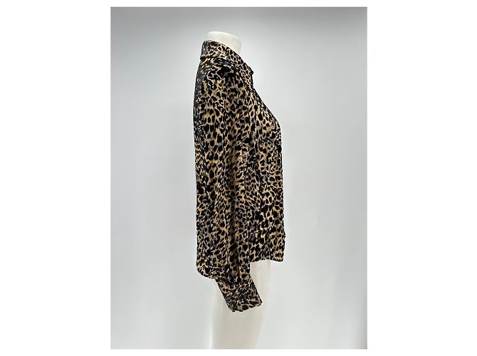 Autre Marque Camicia in seta leopardata Beige - vista 3