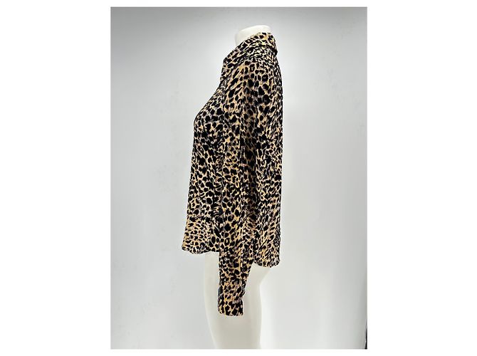 Autre Marque Camicia in seta leopardata Beige - vista 4