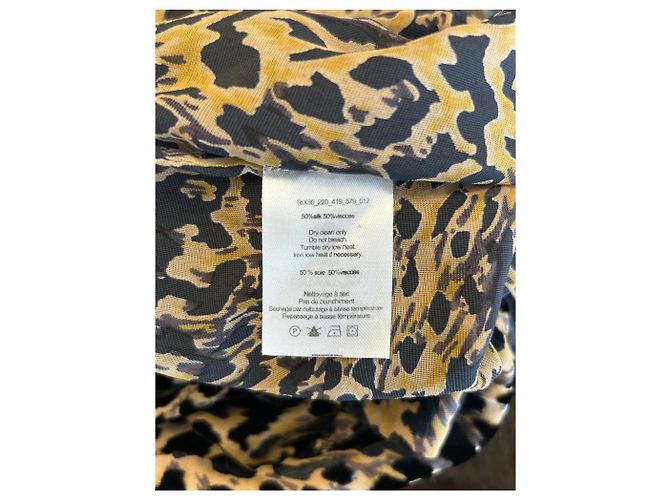 Autre Marque Camicia in seta leopardata Beige - vista 6