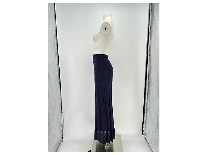 Falda larga de lana azul marino M Missoni - vista 4