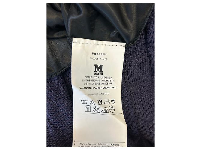 Falda larga de lana azul marino M Missoni - vista 8
