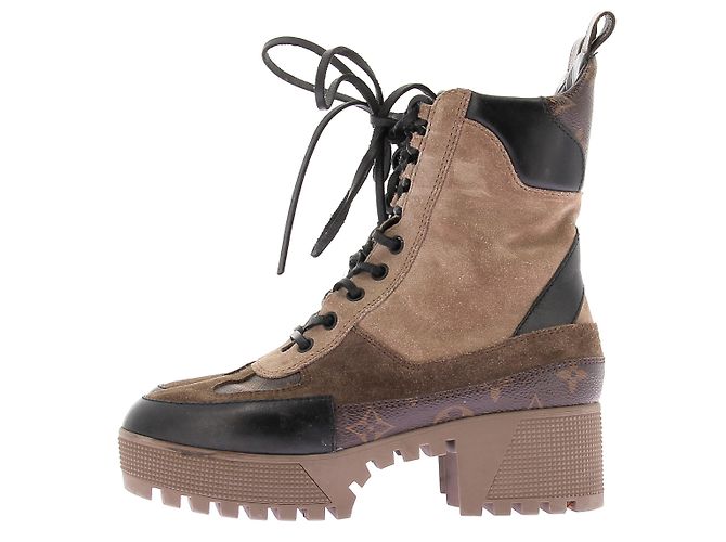 Louis Vuitton Stivaletti marroni "Lauréate" Marrone - vista 3