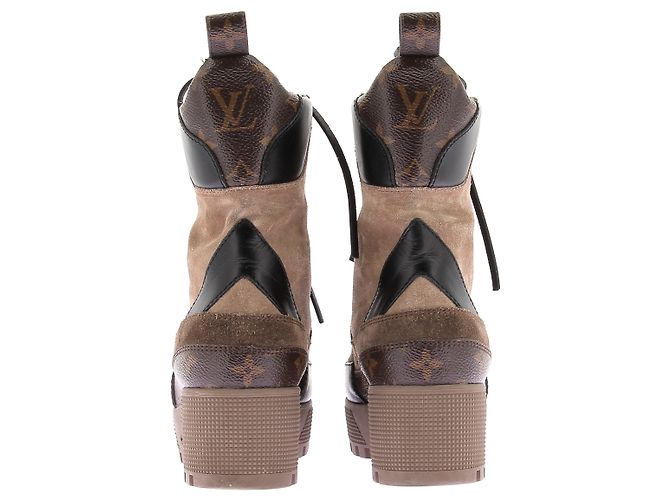 Louis Vuitton Stivaletti marroni "Lauréate" Marrone - vista 5