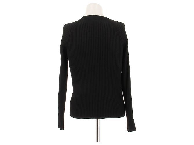 Top in maglia nera a maniche lunghe Courreges Nero - vista 2