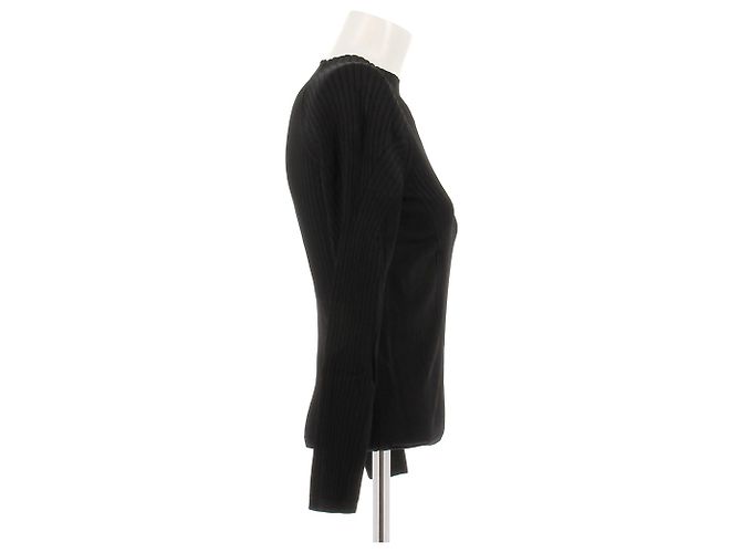 Top in maglia nera a maniche lunghe Courreges Nero - vista 3