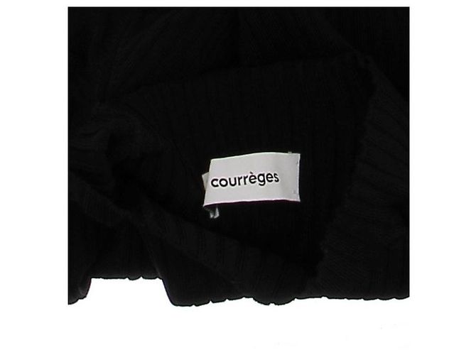 Top in maglia nera a maniche lunghe Courreges Nero - vista 5