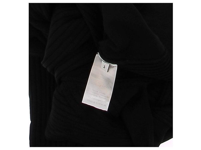 Top in maglia nera a maniche lunghe Courreges Nero - vista 6