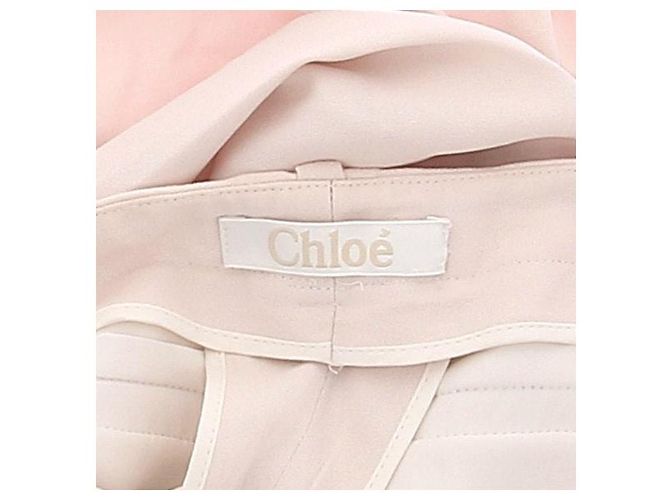 Pantalones rectos rosa claro Chloé - vista 7