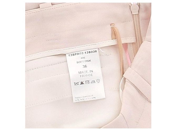 Pantalones rectos rosa claro Chloé - vista 8