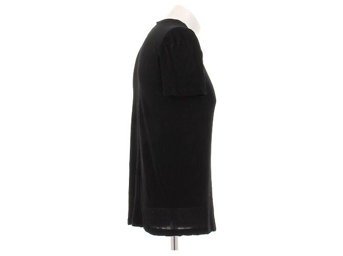 Camiseta negra de viscosa Rick Owens Negro - vista 3