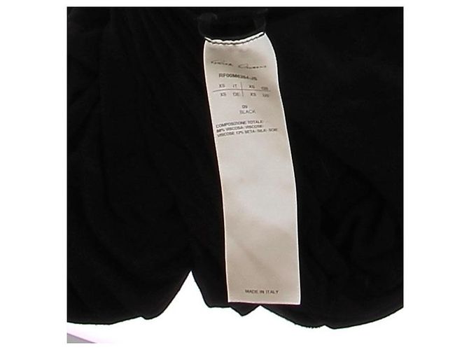 Camiseta negra de viscosa Rick Owens Negro - vista 5