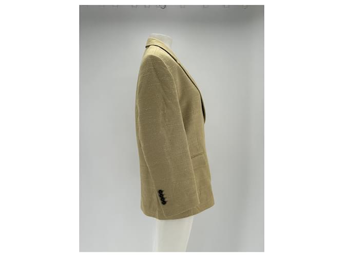 Autre Marque Blazer de algodón beige - vista 3