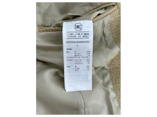 Autre Marque Blazer de algodón beige - vista 6