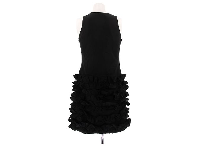 Autre Marque BITE Schwarzes kurzes Kleid mit Rüschen ohne Ärmel - Ansicht 2