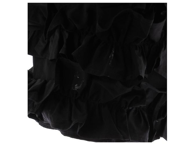 Autre Marque BITE Schwarzes kurzes Kleid mit Rüschen ohne Ärmel - Ansicht 5