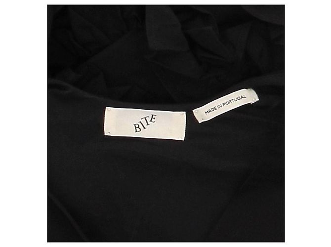 Autre Marque BITE Schwarzes kurzes Kleid mit Rüschen ohne Ärmel - Ansicht 6