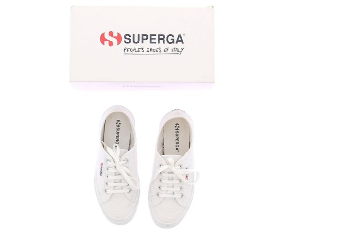 Superga Weiße Leinenschuhe - Ansicht 9