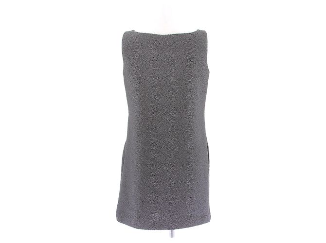 Abito corto senza maniche grigio testurizzato Moschino - vista 2