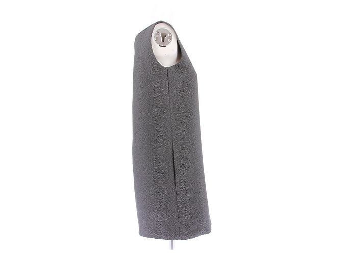 Abito corto senza maniche grigio testurizzato Moschino - vista 3