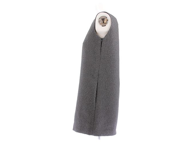 Abito corto senza maniche grigio testurizzato Moschino - vista 4