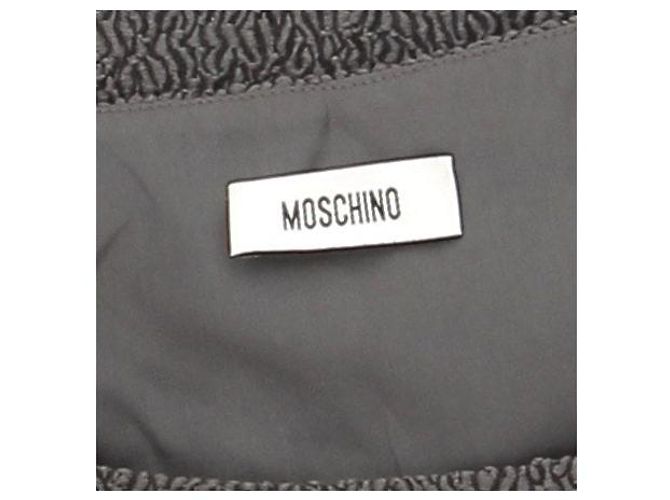 Abito corto senza maniche grigio testurizzato Moschino - vista 5