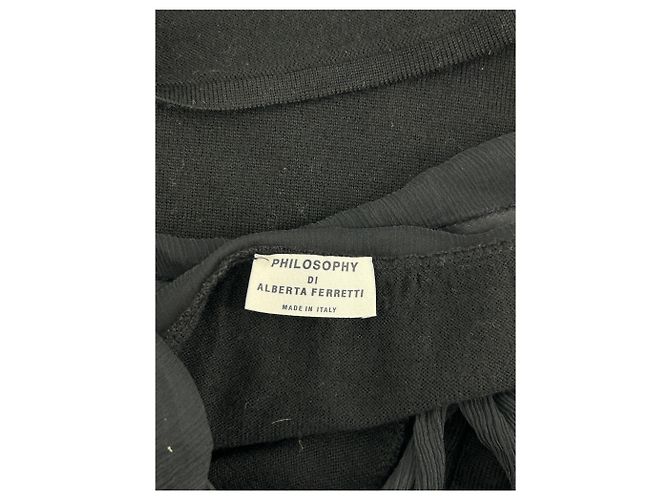 Philosophy Di Alberta Ferretti Black Wool Short Sleeved Sweater - view 5