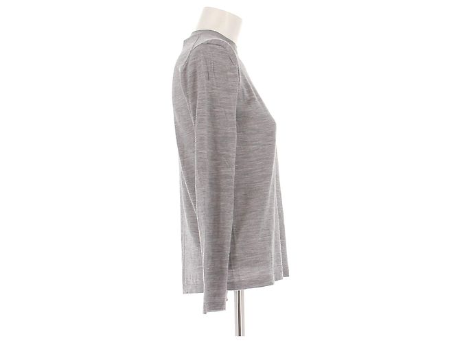 Alexander Wang Camiseta de lã e seda Cinza - vista 3