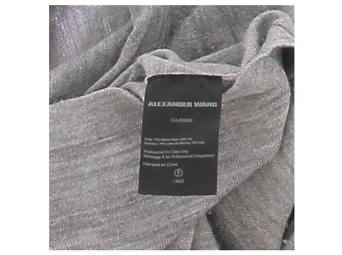 Alexander Wang Camiseta de lã e seda Cinza - vista 7