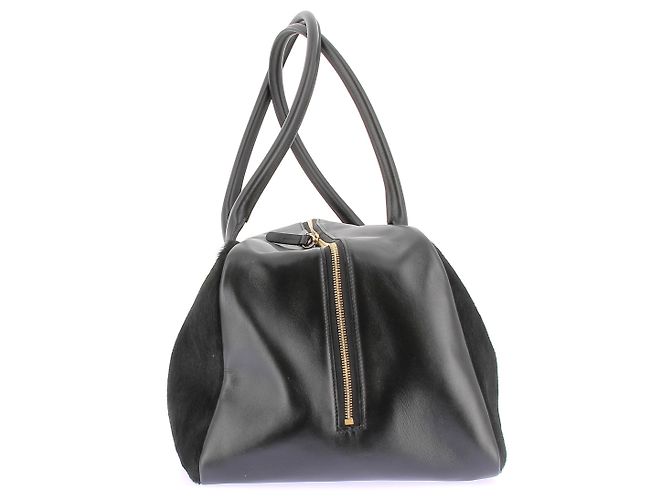 Autre Marque Borsa LOULOU STUDIO in pelliccia nera e pelle Nero - vista 4