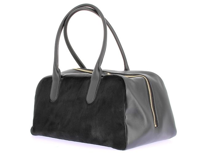 Autre Marque Borsa LOULOU STUDIO in pelliccia nera e pelle Nero - vista 5