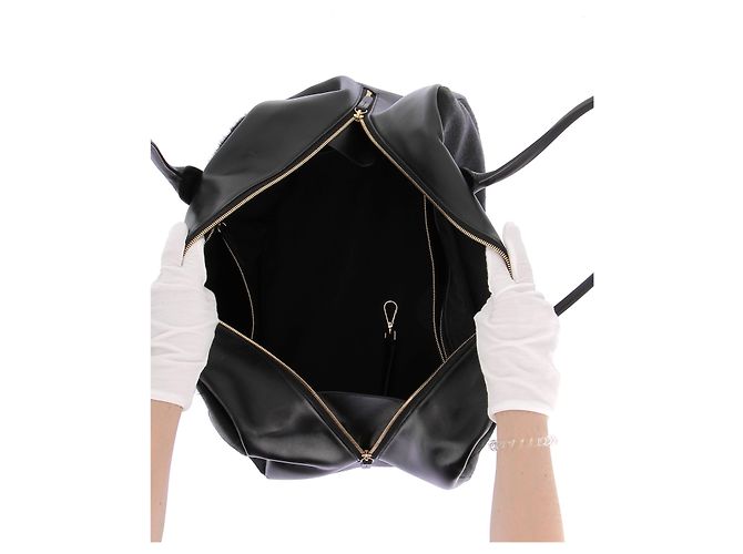 Autre Marque Borsa LOULOU STUDIO in pelliccia nera e pelle Nero - vista 7