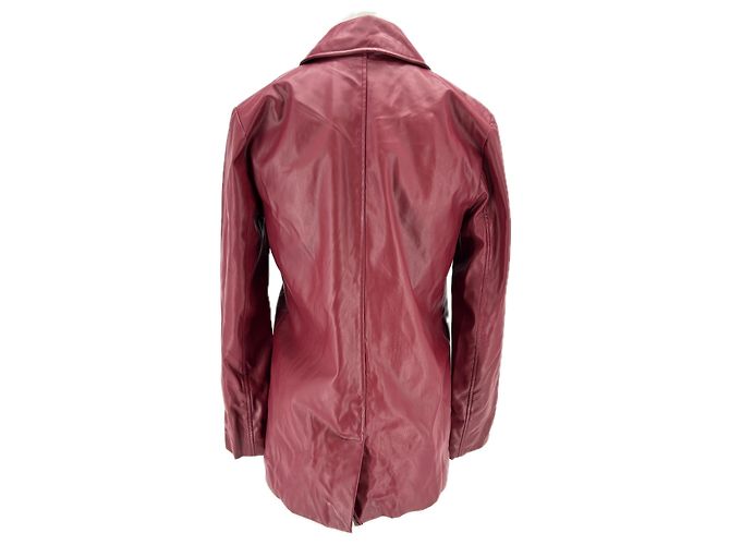 Les Benjamins Blazer de similicuir burdeos - vista 2