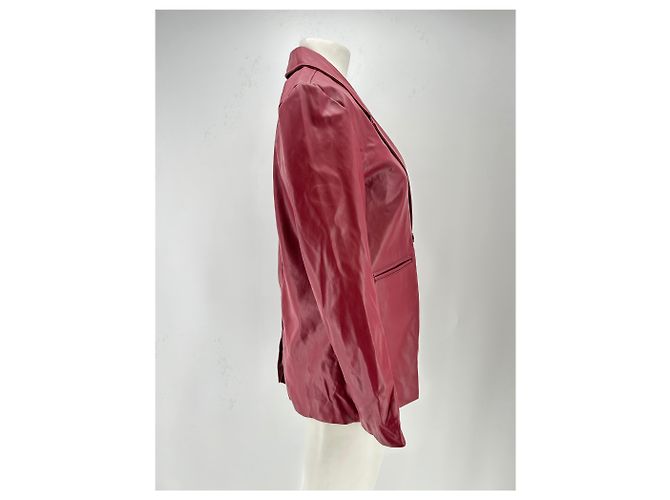 Les Benjamins Blazer de similicuir burdeos - vista 3