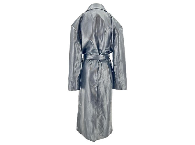Autre Marque Trench-coat in similpelle Nero - vista 2