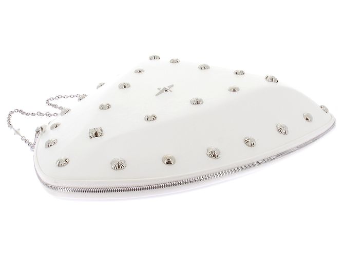 Autre Marque Estuche de gafas GENTLE MONSTER de cuero blanco con cadena - vista 3