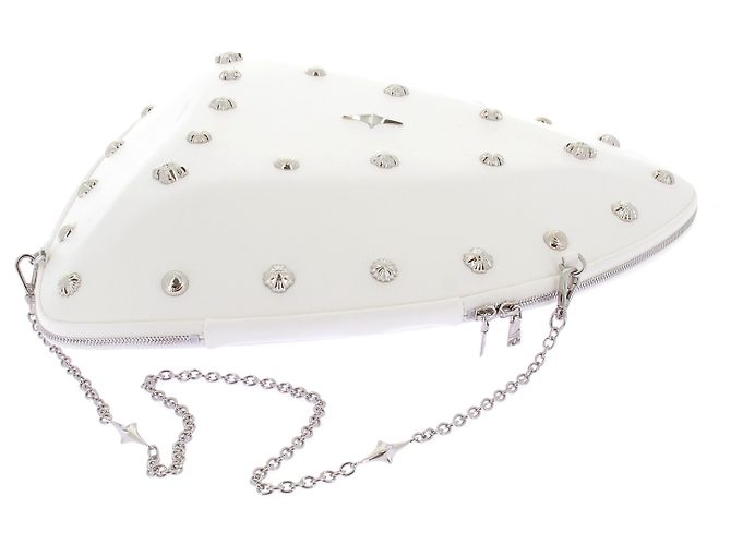 Autre Marque Estuche de gafas GENTLE MONSTER de cuero blanco con cadena - vista 4