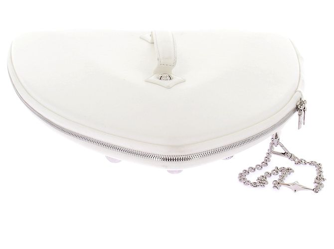 Autre Marque Estuche de gafas GENTLE MONSTER de cuero blanco con cadena - vista 6