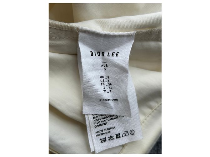 Autre Marque Calças DION LEE off-white de algodão Bege - vista 5