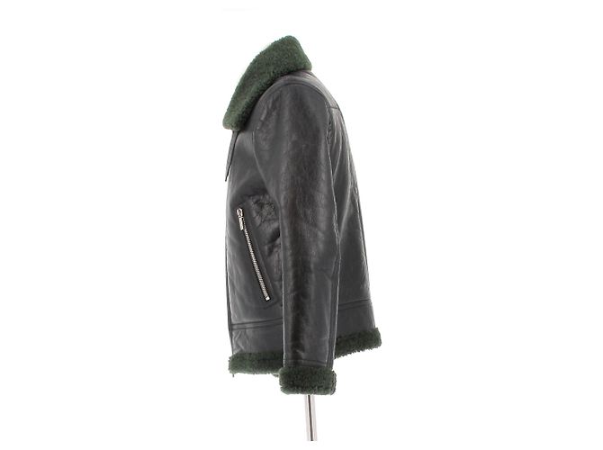 Dior Giubbotto in pelle e shearling Nero - vista 4