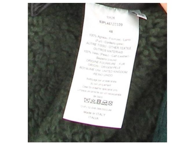 Dior Giubbotto in pelle e shearling Nero - vista 6