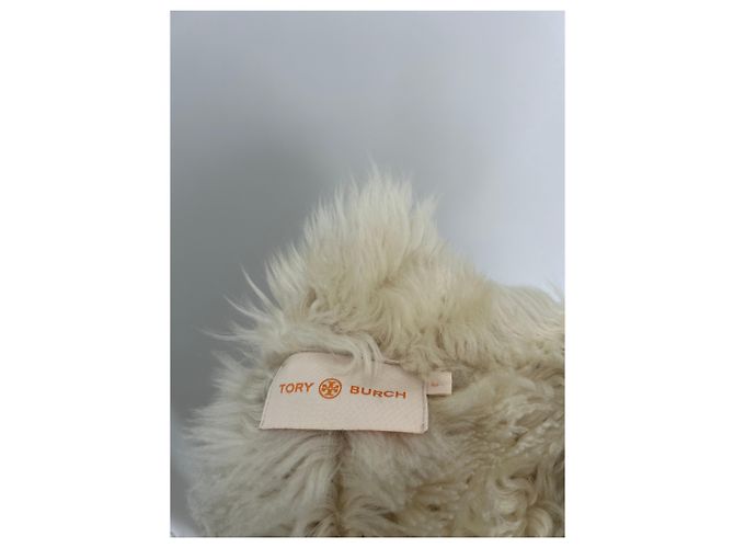 Giacca in pelliccia bianca Tory Burch Bianco - vista 5