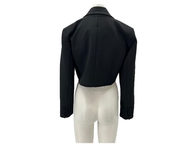 Autre Marque CONTESSA MILLS Schwarzer Crop-Blazer - Ansicht 2