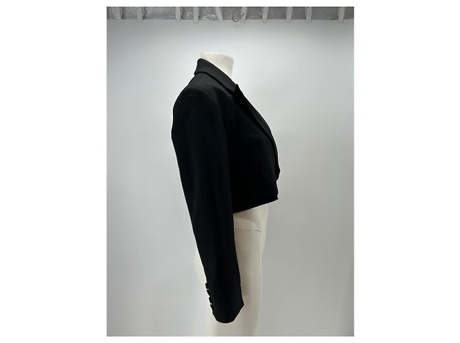 Autre Marque CONTESSA MILLS Schwarzer Crop-Blazer - Ansicht 3