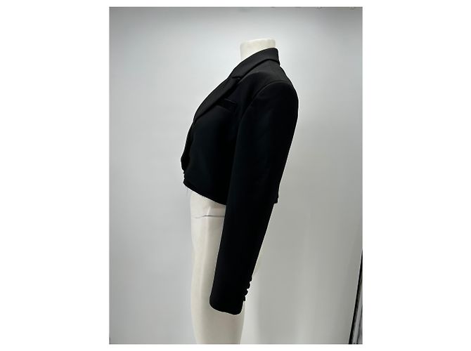 Autre Marque CONTESSA MILLS Schwarzer Crop-Blazer - Ansicht 4