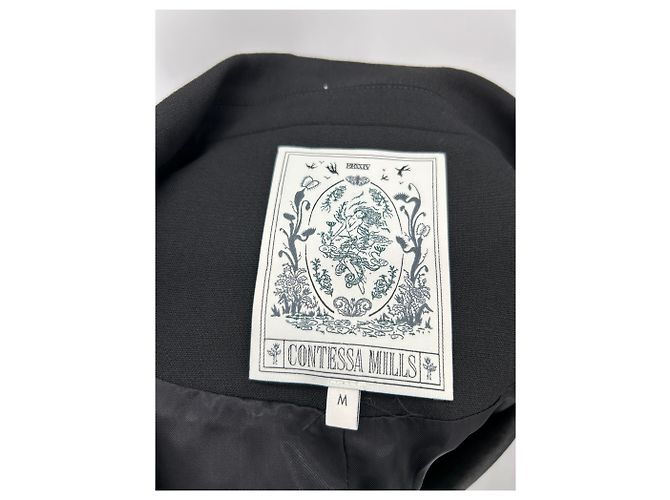 Autre Marque CONTESSA MILLS Schwarzer Crop-Blazer - Ansicht 5