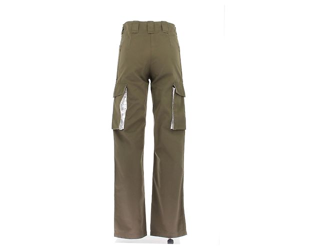 Pantalones Paco Rabanne de algodón caqui - vista 2